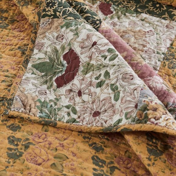 Greenland Home Antique Chic Quilted Patchwork Throw 50" X 60" Multicolor - Picture 5 of 11